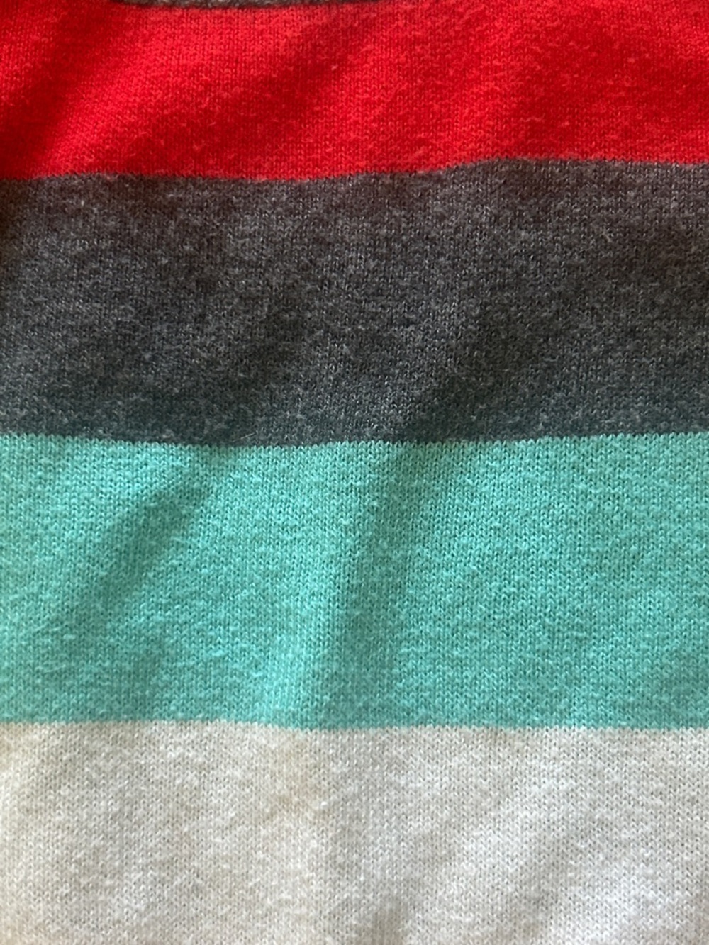Garage Red and Gray Striped Crewneck Sweater - Picture 4 of 5